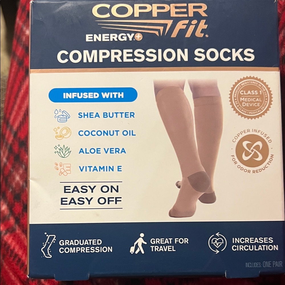 Copper fit Energy Compression Socks tan unisex S/M